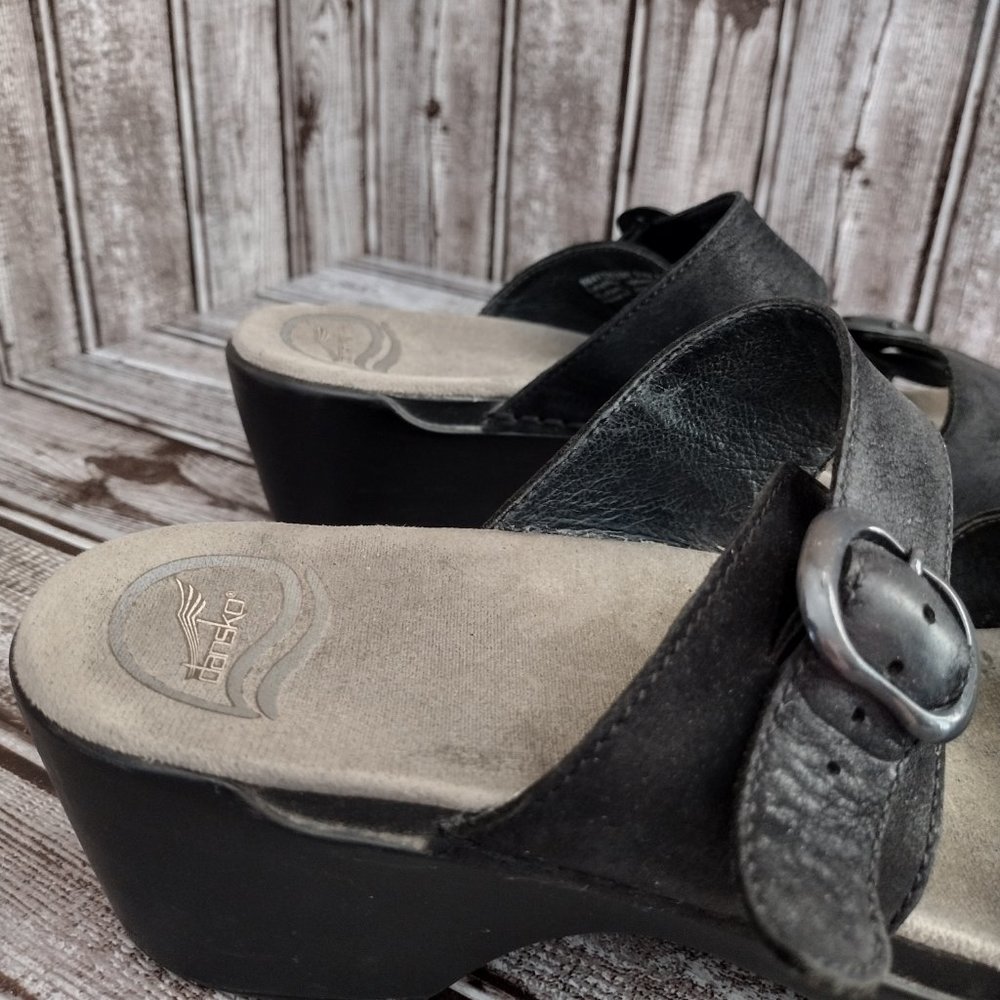 Dansko | "Sophie" Black Strappy Sandals Sz 10 - Picture 2 of 11